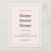 Home Sweet Home Nieuw Adres Bewegende Aankondiging Briefkaart (Voorkant)