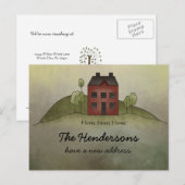 Home Sweet Home Nieuw Adres Briefkaart (Voorkant / Achterkant)