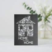 Home Sweet Home Nieuw Adres Chalkboard Note Kaart (Staand voorkant)