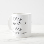 Home Sweet Home Nieuw adres Huisopwarming Gift Koffiemok (Voorkant links)