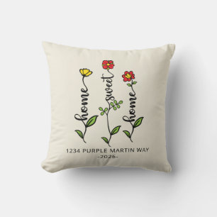 Home Sweet Home Nieuw adres Huisopwarming Kussen