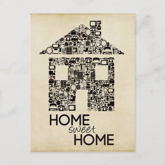 Home Sweet Home Nieuw Adres Notitie Kaart (Voorkant)