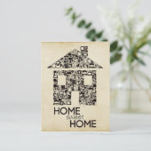 Home Sweet Home Nieuw Adres Notitie Kaart (Staand voorkant)
