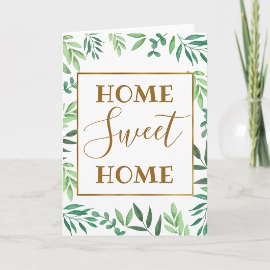 Home Sweet Home Nieuw Home Housewarming Kaart (Voorkant)