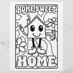 Home Sweet Home Nieuwe Home Koper Kleurplaat Flyer
