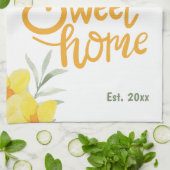 Home Sweet Home Nieuwe Huiseigenaar Housewarming  Theedoek (Gevouwen)