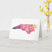 Home Sweet Home North Carolina Kaart (Gele Bloem)