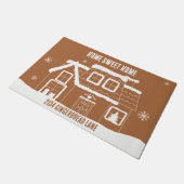 HOME SWEET HOME of aangepaste tekst kerststolp Deurmat (Schuin)