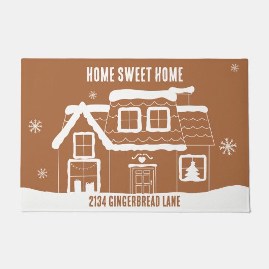 HOME SWEET HOME of aangepaste tekst kerststolp Deurmat (Voorkant)
