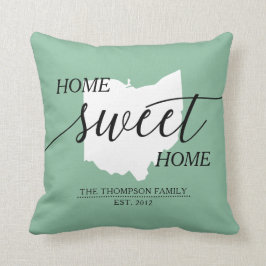 Home Sweet Home OH State Familienaam Sierkussen