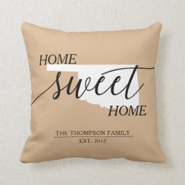 Home Sweet Home OK Staat Familienaam Sierkussen