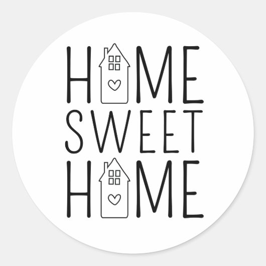 Home Sweet Home Onroerend goed Ronde Sticker (Voorkant)
