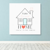 Home Sweet Home op maat Canvas Afdruk (Insitu (Houten vloer))