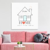 Home Sweet Home op maat Canvas Afdruk (Insitu (Woonkamer))