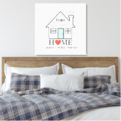 Home Sweet Home op maat Canvas Afdruk (Insitu (Slaapkamer))