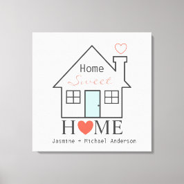Home Sweet Home op maat Canvas Afdruk