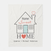 Home Sweet Home op maat Fleece Deken (Voorkant)