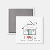 Home Sweet Home op maat Magneet (Voorkant / Achterkant)