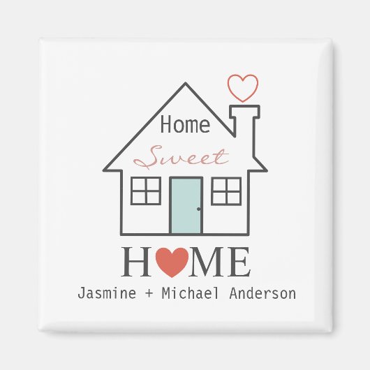 Home Sweet Home op maat Magneet (Voorkant)