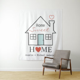 Home Sweet Home op maat Wandkleed