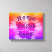 Home Sweet Home Pansy Flower Canvas Afdruk (Voorkant)