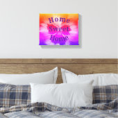 Home Sweet Home Pansy Flower Canvas Afdruk (Insitu (Slaapkamer))