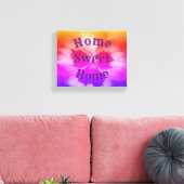 Home Sweet Home Pansy Flower Canvas Afdruk (Insitu (Woonkamer))