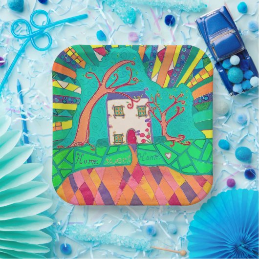 Home sweet home papieren bordje (Feest)