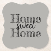 HOME SWEET HOME | Papieren Onderzetter (Voorkant)