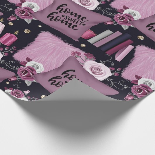 Home Sweet Home Patroon Cadeaupapier (Hoek)