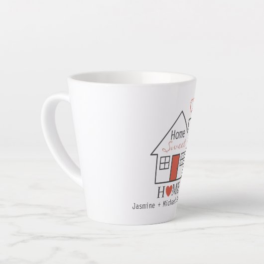 Home Sweet Home Persoonlijk Latte Mok (Linkerhoek)