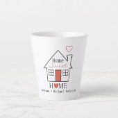 Home Sweet Home Persoonlijk Latte Mok (Voorkant)