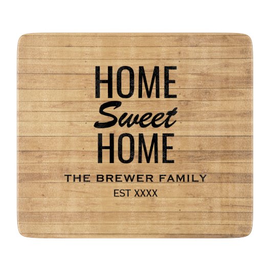 Home Sweet Home Persoonlijke snijraad Snijplank (Voorkant)