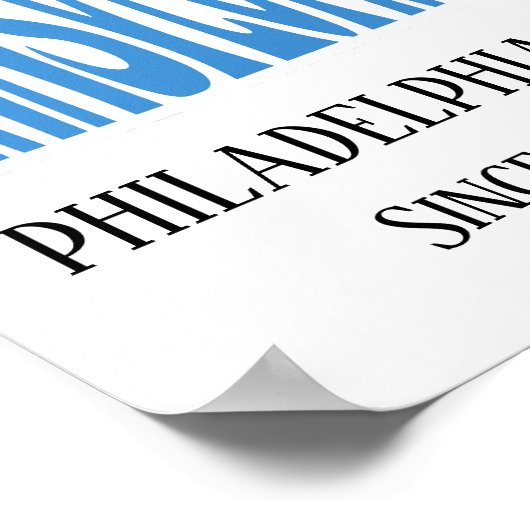 Home Sweet Home Philadelphia PA Blue State Map Poster (Hoek)