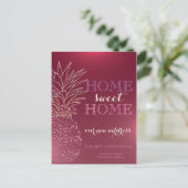 Home Sweet Home, Pineapple Nieuw Adres Aankondigingskaart (Staand voorkant)