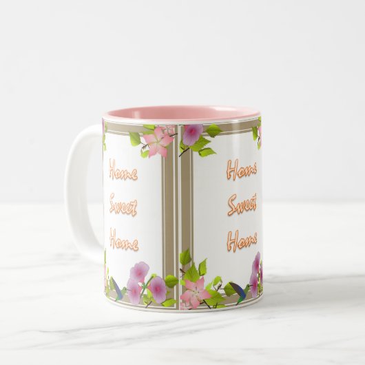 Home Sweet Home Pink Mok (Voorkant links)