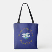 "Home Sweet Home Planet Earth" Liefde onze wereld Tote Bag (Achterkant)
