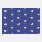 "Home Sweet Home Planet Earth" Whimsical Astronomi Inpakpapier Vel (Voorkant 2)