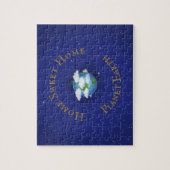 "Home Sweet Home Planet Earth" Whimsical Astronomi Legpuzzel (Verticaal)