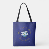 "Home Sweet Home Planet Earth" Whimsical Astronomi Tote Bag (Achterkant)