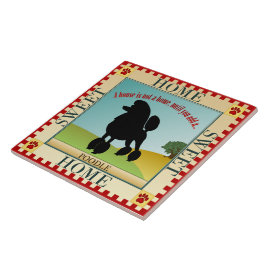 Home Sweet Home Poodle Tegeltje
