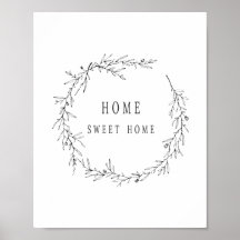 Home Sweet Home Poster, modern Poster