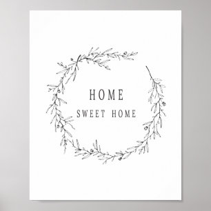 Home Sweet Home Poster, modern Poster