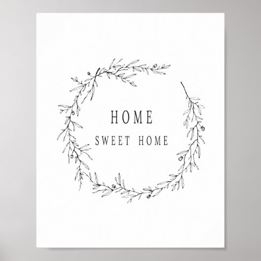 Home Sweet Home Poster, modern Poster (Voorkant)