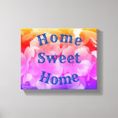 Home Sweet Home Primrose Flowers Canvas Afdruk (Voorkant)