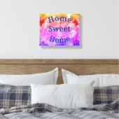 Home Sweet Home Primrose Flowers Canvas Afdruk (Insitu (Slaapkamer))