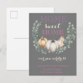 Home Sweet Home,Pumpkins New Address Aankondigingskaart (Voorkant / Achterkant)