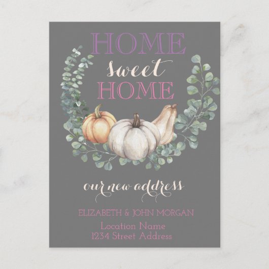 Home Sweet Home,Pumpkins New Address Aankondigingskaart (Voorkant)