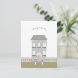 Home Sweet Home Quote House Illustration Card Briefkaart