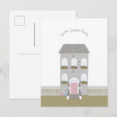 Home Sweet Home Quote House Illustration Card Briefkaart (Voorkant / Achterkant)